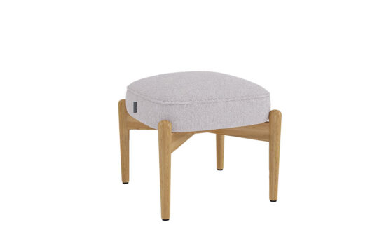 Стаціонарний м'який пуф Luno Mini на опорах з масиву ясеня.